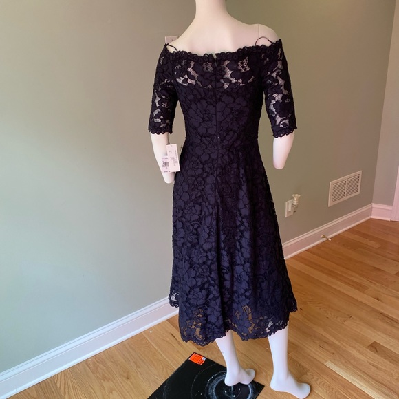 Teri Jon by Rickie Freeman Off Shoulder Dress. Size 6. $650. - Picture 5 of 11